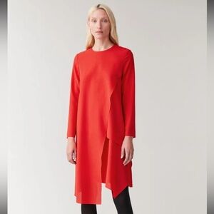 COS Asymmetrical Red Dress, size 4